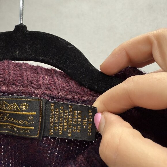 Vintage Eddie Bauer Sweater Mens Extra Large Wool Crewneck Knit Pullover USA 90s - Picture 5 of 8